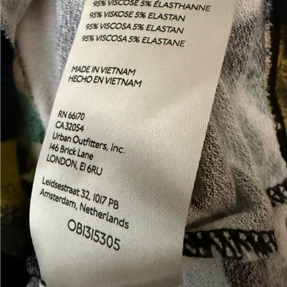 Free People button up dress floral print black yellow long sleeve size large - Picture 6 of 8